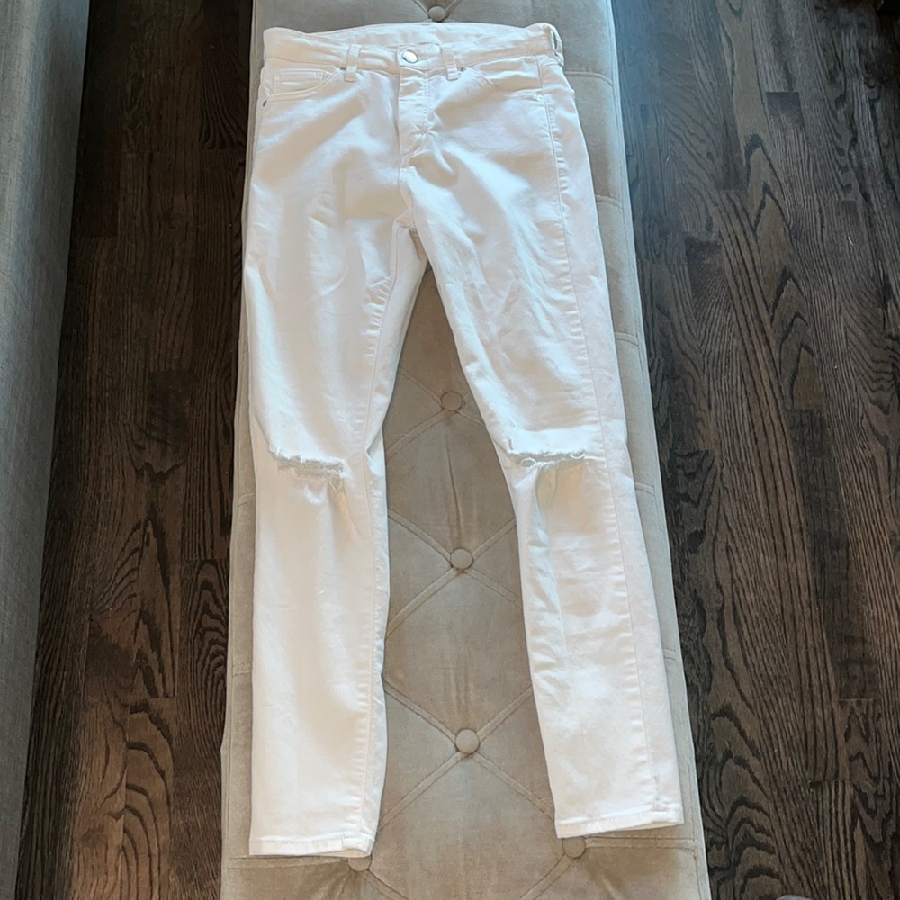Topshop white jeans size 28  good used condition
